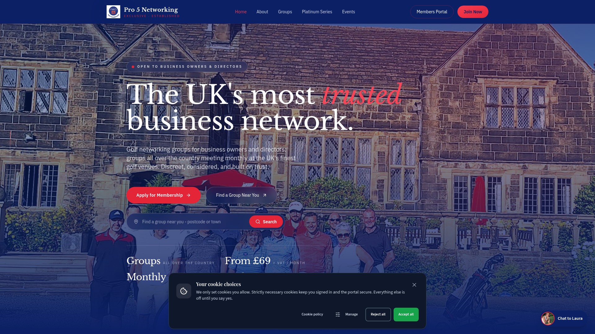 Pro5 Networking website preview